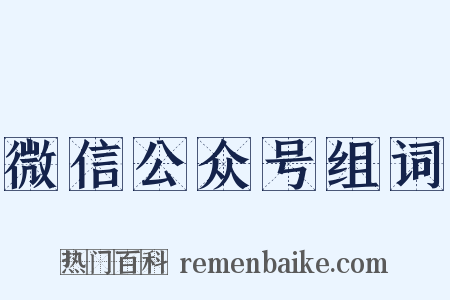 微信公众号组词是什么意思的图片